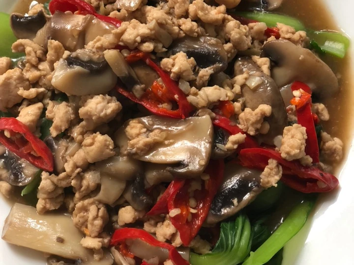 Easy Way Prepare Pakcoy ayam jamur diet the So Delicious Tasty