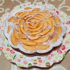 Foto di Torta della nonna con mele e arancia