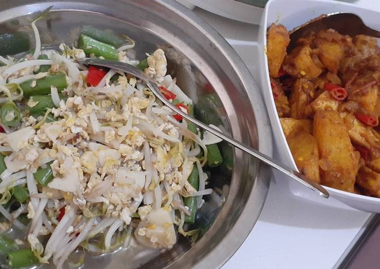 Taoge Buncis Tahu Kentang for Lunch