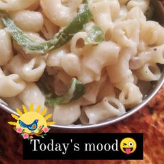 White sauce macaroni A picture of White sauce macaroni.