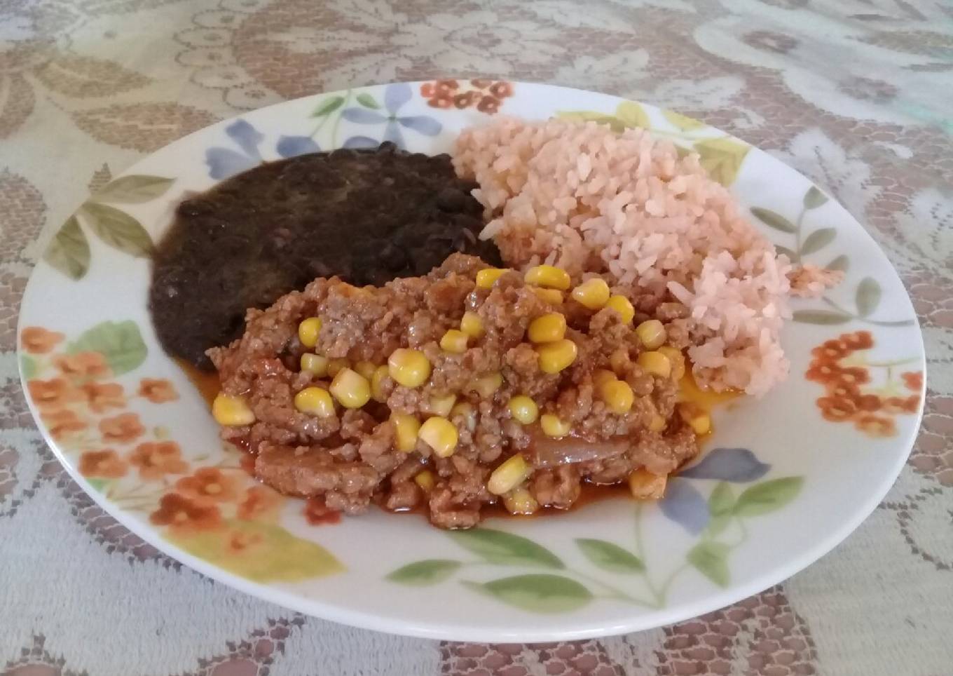 Carne molida con elotito 🍖🌽