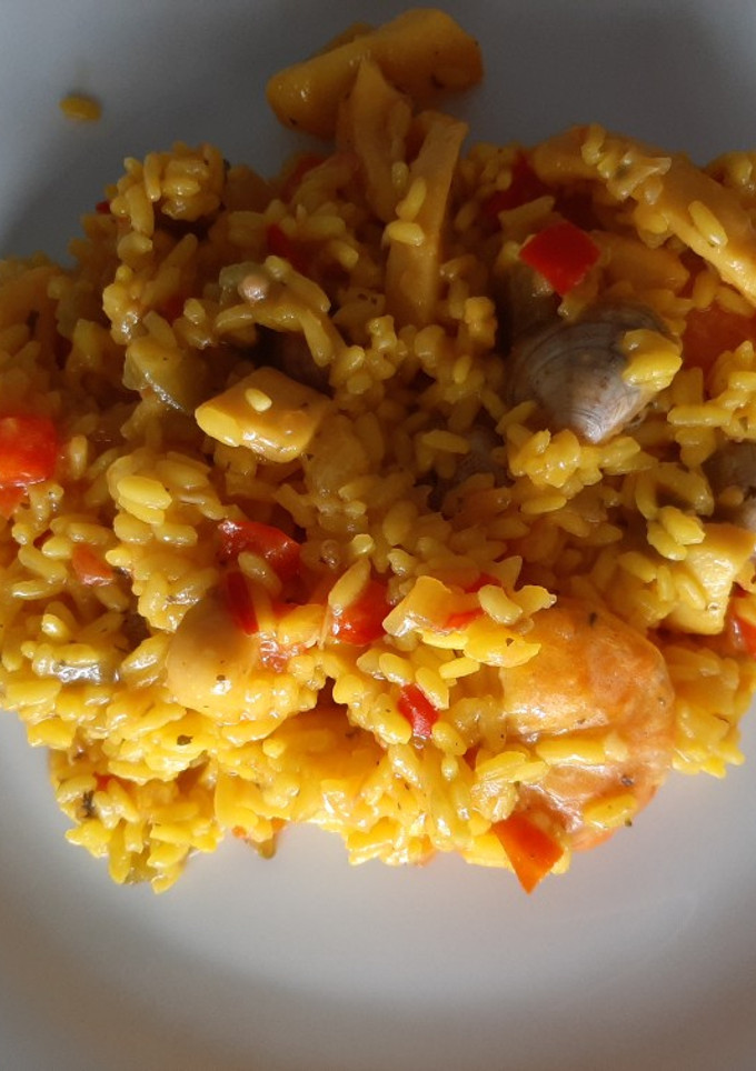 Una foto de Arroz con marisco