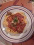 Polenta con tuco de champiñones