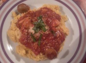 Una foto de Polenta con tuco de champiñones