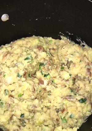 A picture of Garlic scallion mash.