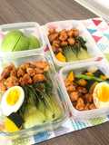 อาหารคลีน 4 มื้อ 1 วัน งบไม่เกิน 100 บาท สันในบะหมี่ผักไก่ย่างพริกคาเยน