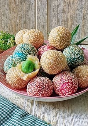 Foto resep Onde Onde Pasta Kacang Hijau Pandan