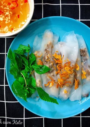 Hình của món Bánh cuốn KETO.