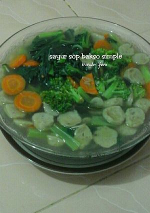 Foto resep Sayur sop bakso simple