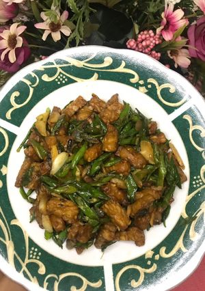 Foto resep Tempe Kacang Panjang Cabe Ijo Yahud