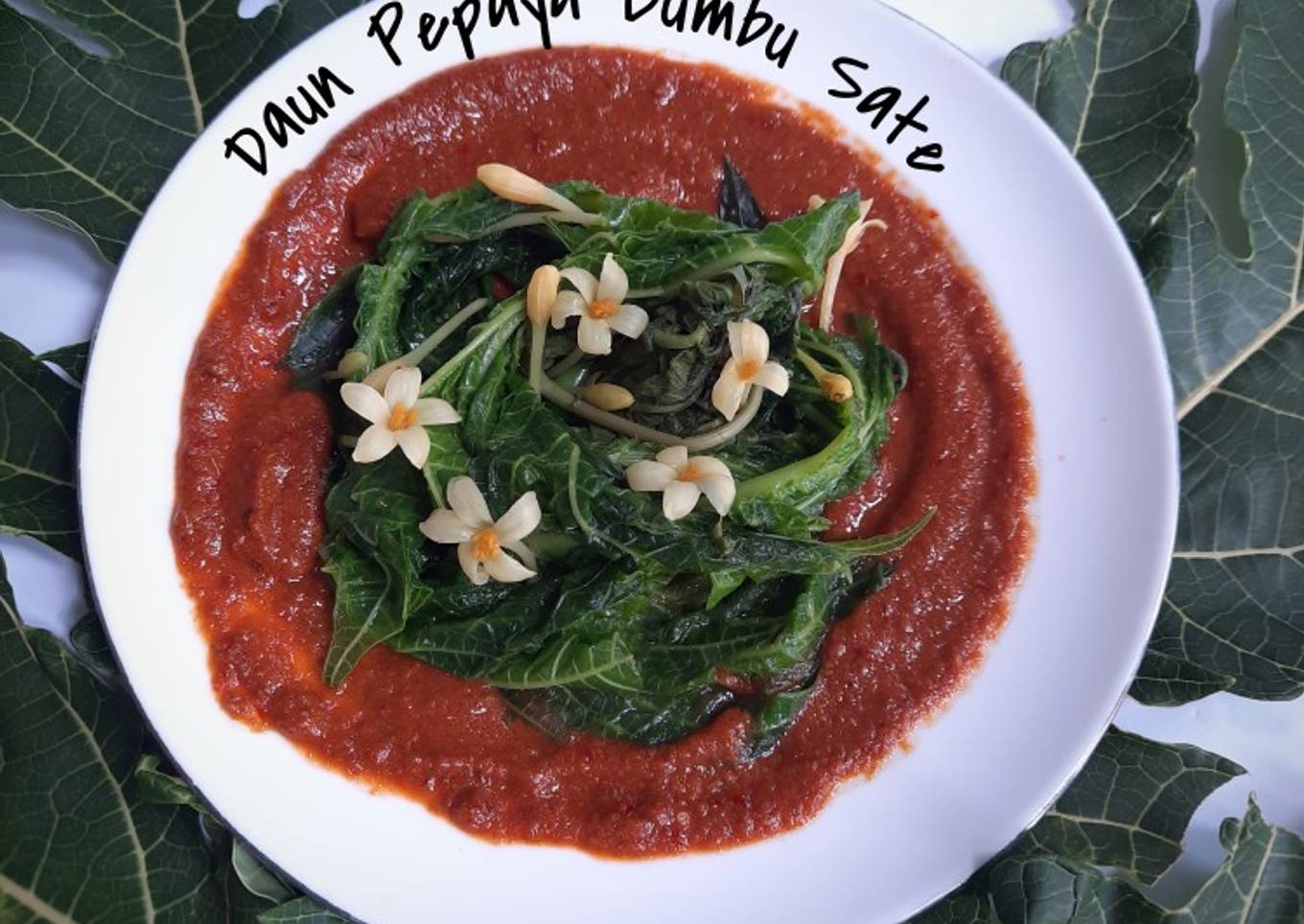 Daun Pepaya Bumbu Sate