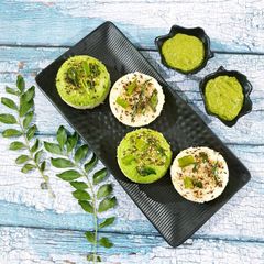 A picture of Farali Chutney Dhokla.