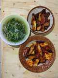 Sayur Bening Bayam dan Ikan Cue Tongkol Sambal