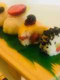 Fresh fruit sushi platter