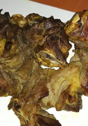 A picture of Oven grilled goat #favouriteeasterdishcontest#.
