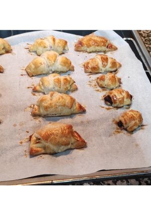 Una foto de Croissants de manzana y canela