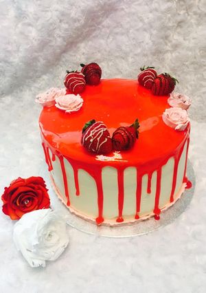 Une photo de Dripcake à la fraise