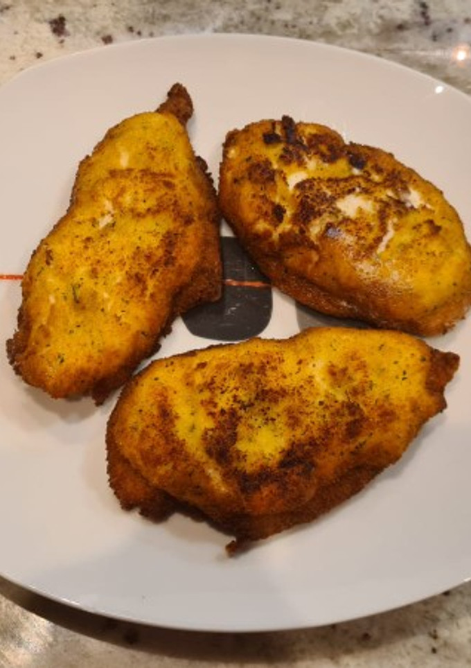 Una foto de Pechugas de pollo a la Villeroy