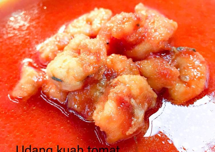 Resep Udang kuah tomat versi balita, Bisa Manjain Lidah