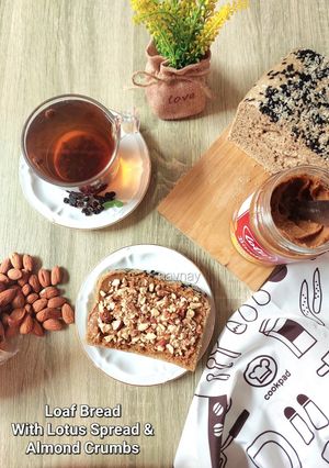 Foto resep Roti Tawar GF Topping Selai Lotus & Remahan Almond