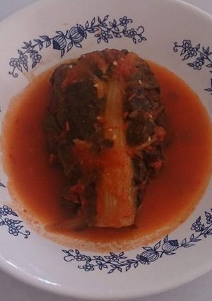 A picture of Tamales Wrapped in Swiss Chard.