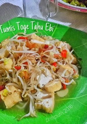 Foto resep Tumis toge tahu ebi