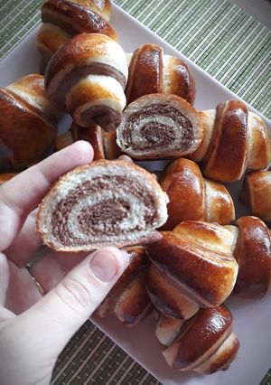 Turbó csíkos kifli recept fotója