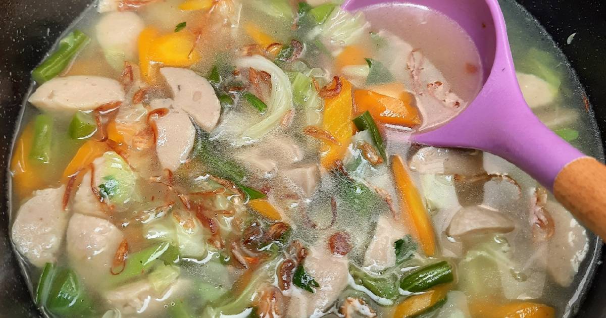 Resep Sayur Sop Bakso Kuah Bening Oleh Anjanis Kitchen Cookpad