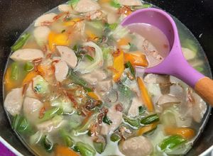 Foto resep Sayur Sop Bakso Kuah Bening