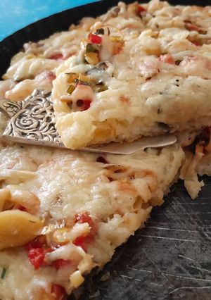 Una foto de Tarta de puerro con masa con arroz