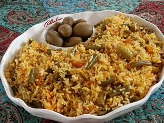 لوبیا پلو با هویج