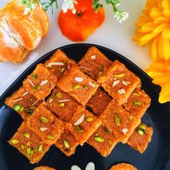 A picture of Colourful Orange Barfi.