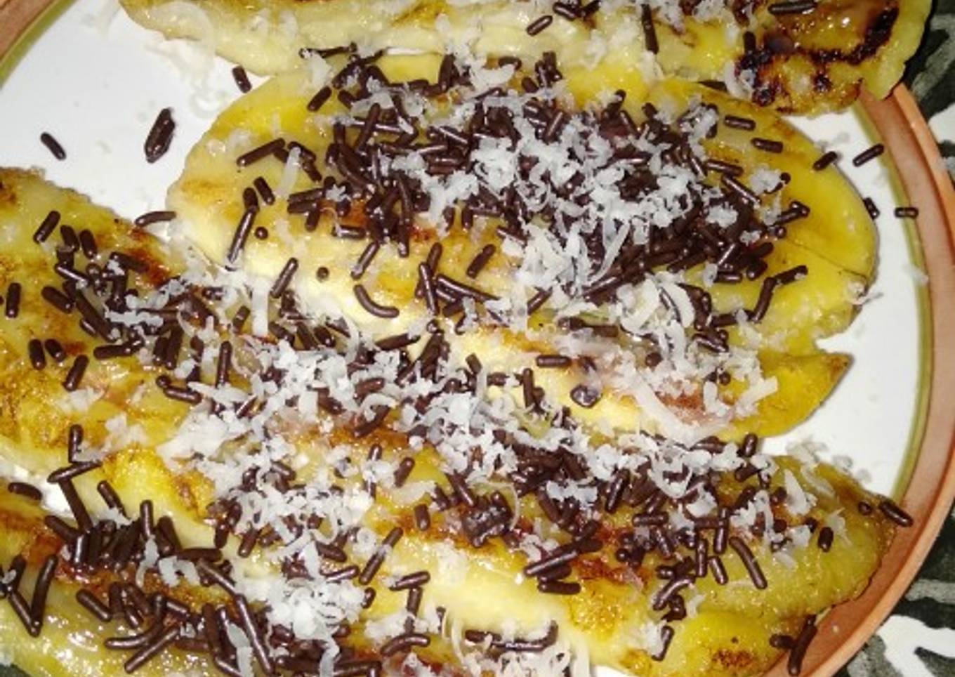 Pisang geprek panggang