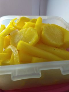 Foto resep Danmuji / acar lobak kuning korea / yellow pickled radish