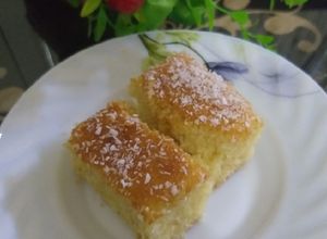 صورة لوصفة بسبوسه بعصير البرتقال 😋