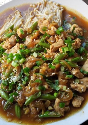 Foto resep Jamur Enoki Ayam Saus Teriyaki