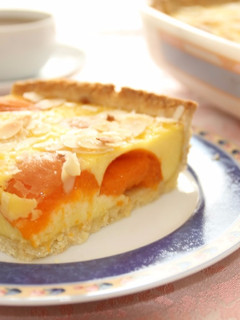 Una foto de Pastel de albaricoque y queso crema