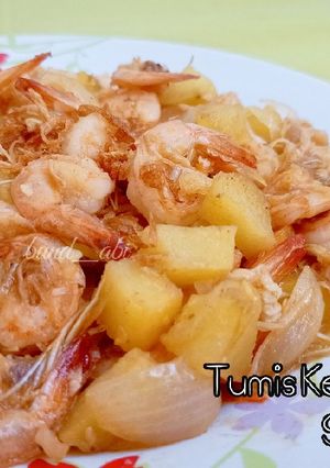 Foto resep Tumis Kentang-Udang Saos Barbeque