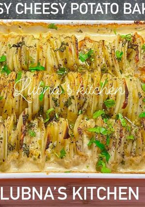 A picture of Easy cheesy potato bake:.