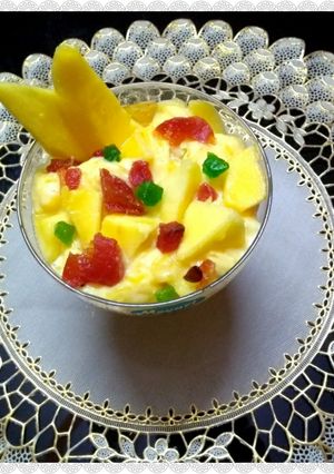 A picture of Mango Faluda Pudding.