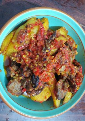 Foto resep Dendeng balado campur kentang
