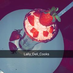 A picture of Strawberry milkshakes.