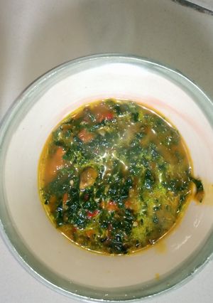 A picture of Vegetable soup.