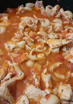 Foto de Bifinhos de Peru com massa em molho de tomate