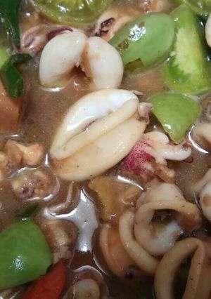 Foto resep Cumi Cabai Hijau 24 ribu