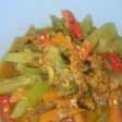 Tumis labu siam, wortel udang rebon
