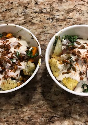 A picture of Veggie Quinoa Bowl w/ Spiced Chickpeas.