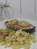 Salmon Panggang dan Tumis Kembang Kol