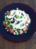 Ensalada de champignons y jitomate