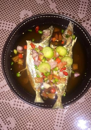 Foto resep Ketombong siram kuah asam pedas